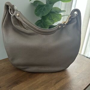 Jimmy Choo Taupe Leather Hobo Bag